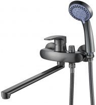 Смеситель для ванны Shevanik S5072T универсальный цвет Оружейная сталь