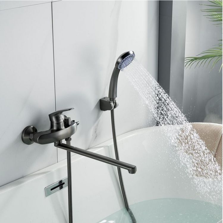 Смеситель для ванны Shevanik S5072T универсальный цвет Оружейная сталь Смеситель для ванны Shevanik S5072T универсальный цвет Оружейная сталь