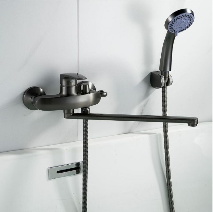 Смеситель для ванны Shevanik S5072T универсальный цвет Оружейная сталь
