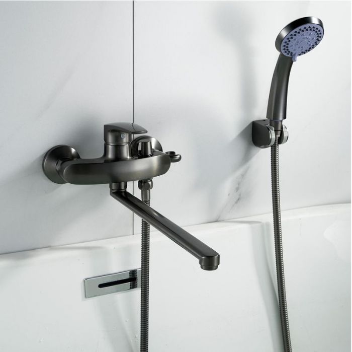 Смеситель для ванны Shevanik S5072T универсальный цвет Оружейная сталь