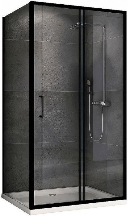 Душевой уголок Abber Schwarzer Diamant 100x80 AG30100B5-S80B5 профиль Черный стекло прозрачное