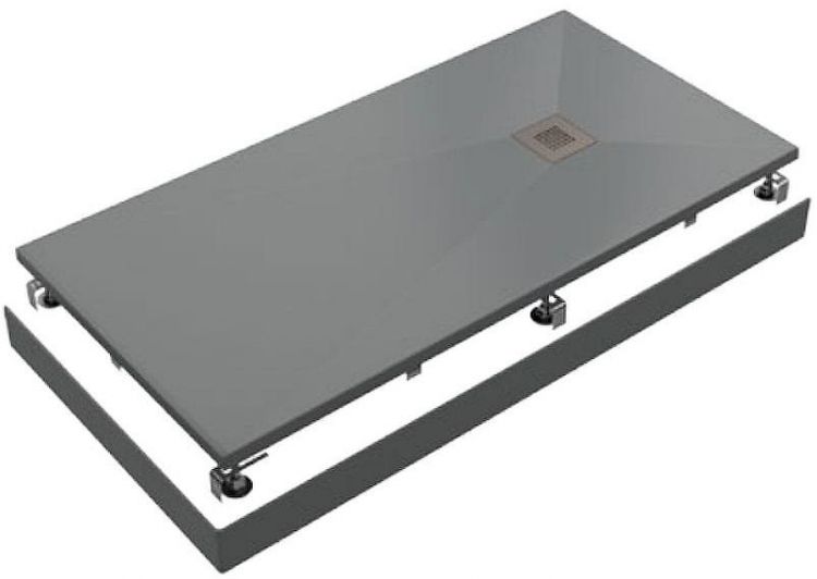 Душевой поддон из искусственного камня Creto Ares 100x90 1-0008 Серый Душевой поддон из искусственного камня Creto Ares 100x90 1-0008 Серый