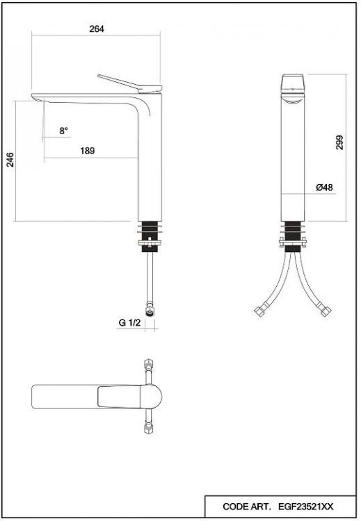 Смеситель для раковины Abelsberg Intensa EGF23521CH цвет Глянцевый хром Смеситель для раковины Abelsberg Intensa EGF23521CH цвет Глянцевый хром