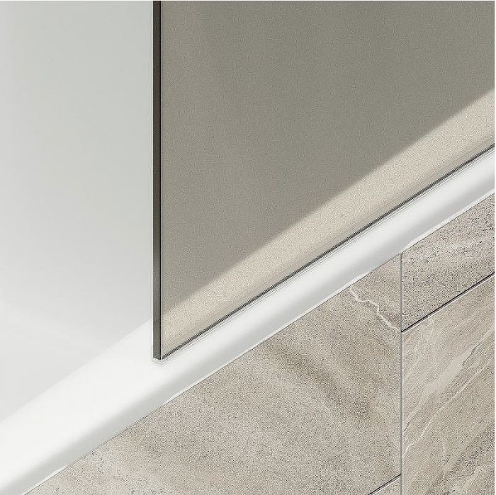 Шторка на ванну Maybah Glass MGV-74-2ш 600x1400 в широком профиле Бронза стекло бронзовое матовое