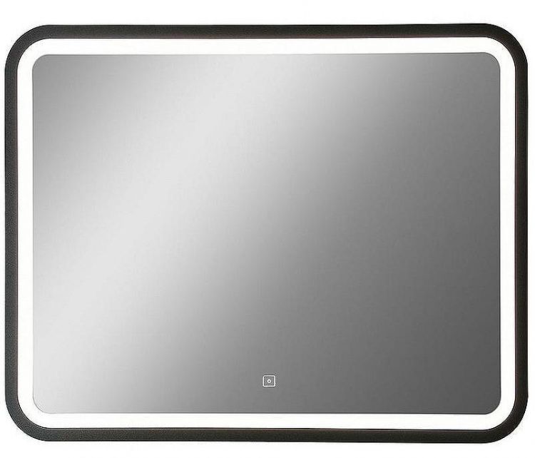 Зеркало Art&Max Genova AM-Gen-1000-800-DS-F с подсветкой с сенсорным выключателем Черное