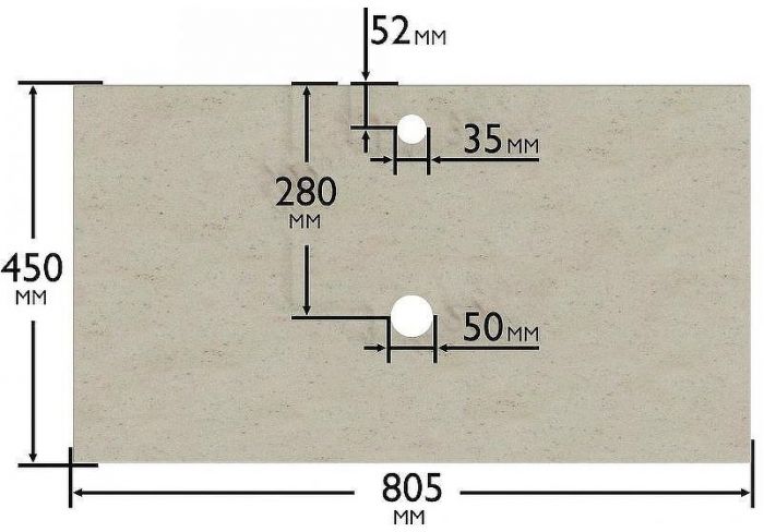 Столешница под раковину СанТа 80 900150 Лейси