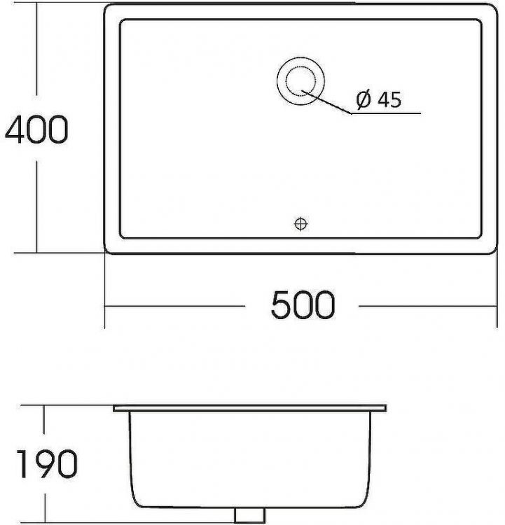Раковина Orange 50 B02-500W Белая глянцевая