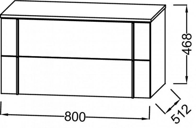 Тумба для ванной Jacob Delafon Nouvelle Vague 80 см EB3054-M43, нежный аквамарин