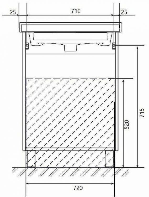Тумба под раковину 1MarKa Gaula 80Н У92517 White