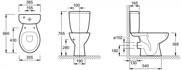 Чаша для унитаза-компакта Jacob Delafon Brive E4380-00