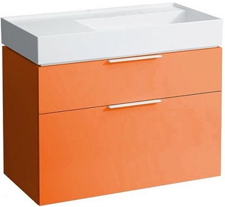 Тумба под раковину Laufen Kartell 90 4.0760.2.033.635.1 подвесная Оранжевая глянцевая