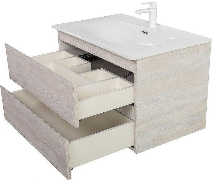 Тумба под раковину Cezares Molveno 90 MOLVENO-90-2C-SO-LB подвесная Legno Bianco