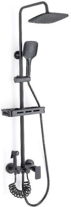 Душевая система D-Lin D10A06 Черная матовая