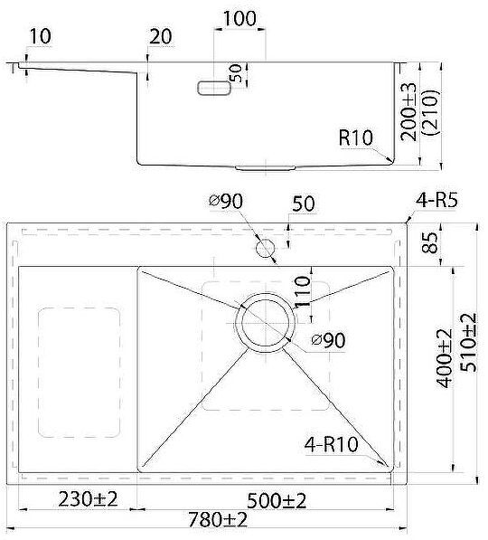 Кухонная мойка Iddis Haze 78 R HAZ78SRi77 Сатин