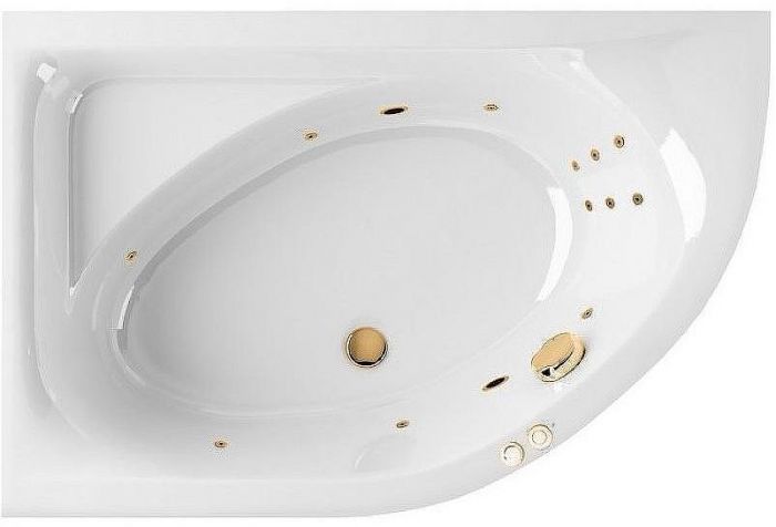 Акриловая ванна Excellent Aquarella 150x100 L WAEX.ARL15.LINE.GL с гидромассажем