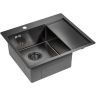 Кухонная мойка Paulmark Kroner 59F PM225951-GML Вороненая сталь