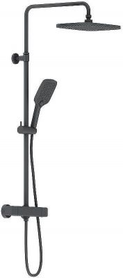 Душевая система Damixa Gala 953800300 с термостатом Черная матовая