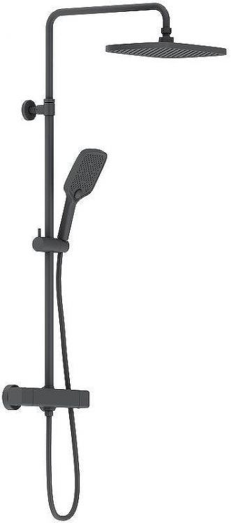 Душевая система Damixa Gala 953800300 с термостатом Черная матовая