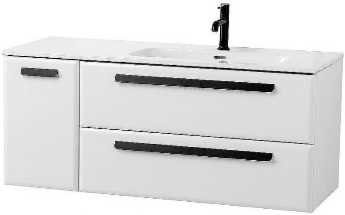 Тумба под раковину Cezares Eco-Cer-N 120 R ECO-CER-N-1200-2C-1A-SO-BL-R подвесная Bianco Lucido без ручек