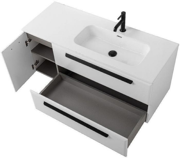 Тумба под раковину Cezares Eco-Cer-N 120 R ECO-CER-N-1200-2C-1A-SO-BL-R подвесная Bianco Lucido без ручек