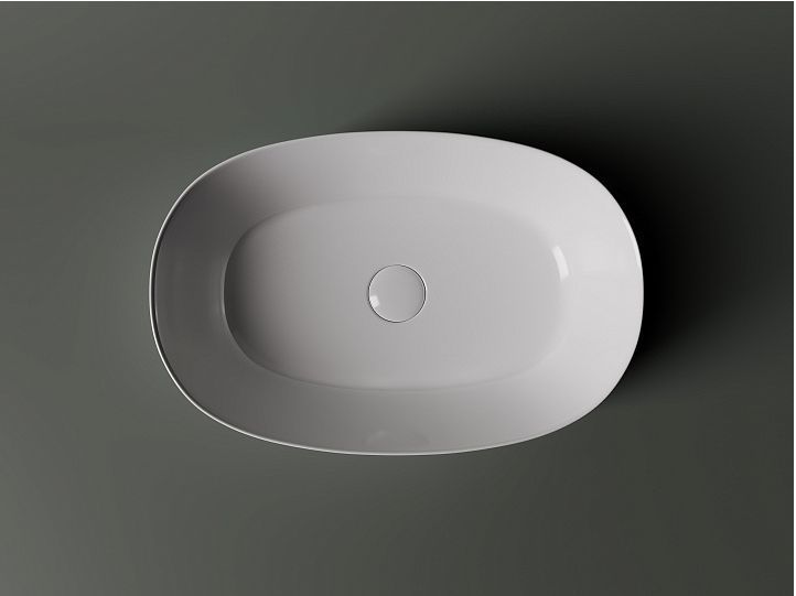 Умывальник CERAMICANOVA Element чаша накладная овальная 540x350x145 мм CN5023