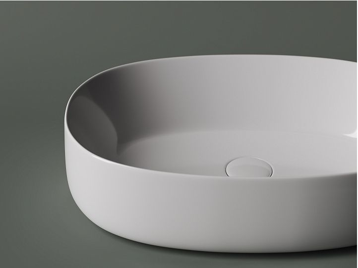 Умывальник CERAMICANOVA Element чаша накладная овальная 540x350x145 мм CN5023