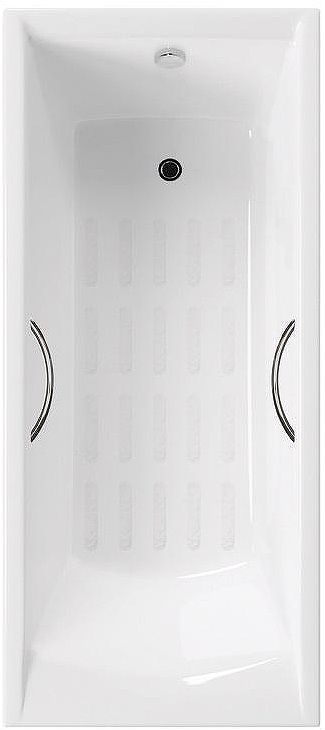 Чугунная ванна Delice Prestige 180х80 DLR230623R-AS с отверстиями под ручки с антискользящим покрытием