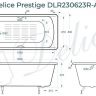 Чугунная ванна Delice Prestige 180х80 DLR230623R-AS с отверстиями под ручки с антискользящим покрытием