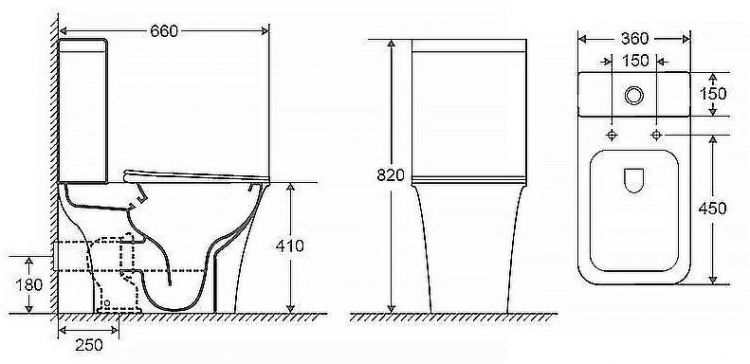 Унитаз компакт Azario Avero AZ-3121 с бачком и сиденьем Микролифт