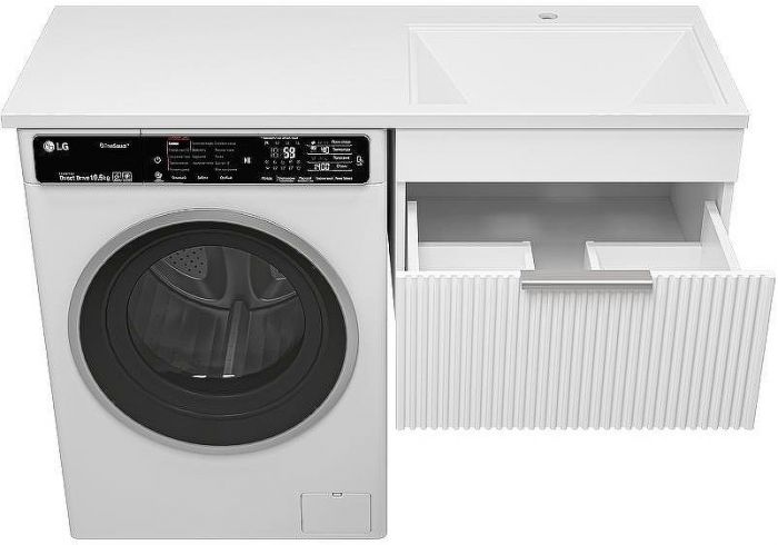 Тумба под раковину Brevita Enfida 120 ENF-09060-011Я подвесная Белая матовая