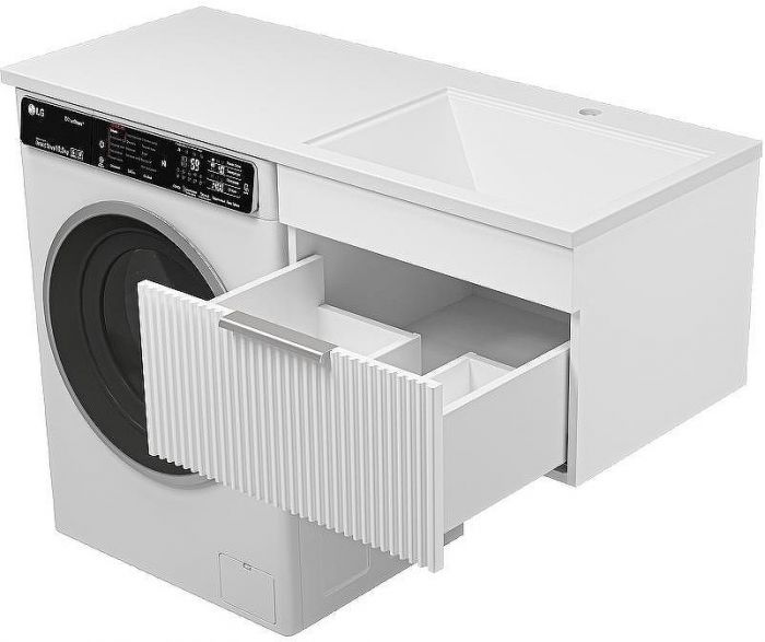Тумба под раковину Brevita Enfida 120 ENF-09060-011Я подвесная Белая матовая