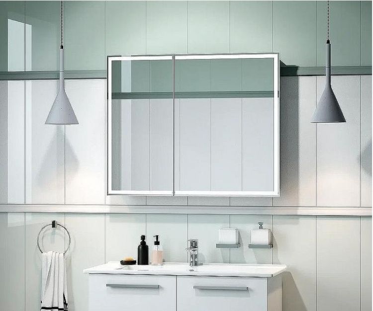 Зеркальный шкаф Континент Allure LED 100 МВК044 с подсветкой Белый