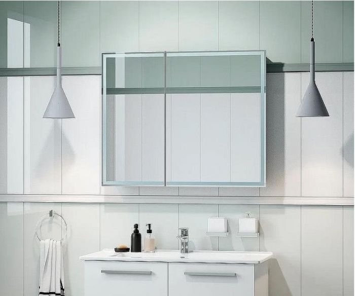 Зеркальный шкаф Континент Allure LED 100 МВК044 с подсветкой Белый