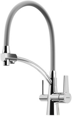Смеситель для кухни Sancos Eri с гибким изливом, цвет хром/серый, SC4001CH