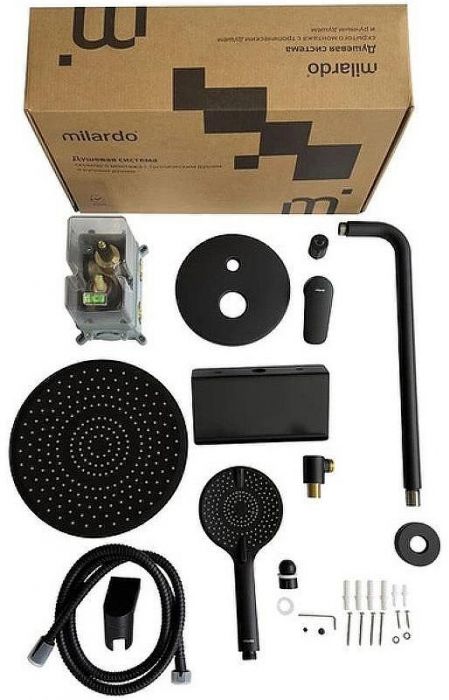 Душевая система Milardo Rora RORBL02M67 Черная матовая