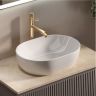 Тумба подвесная SANCOS Snob R, Doha Soft 790х445х500, под столешницу с отверстием под смеситель, цвет Kreman, SNR80SM