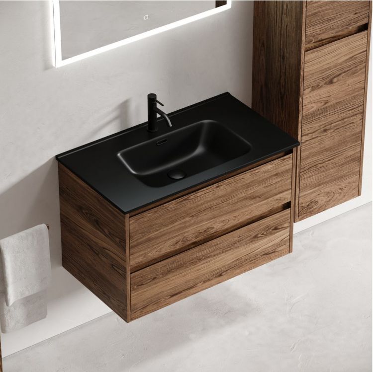 Тумба подвесная SANCOS под раковину Libra, дуб чарльстон 790х450х500 мм, LB80ECH