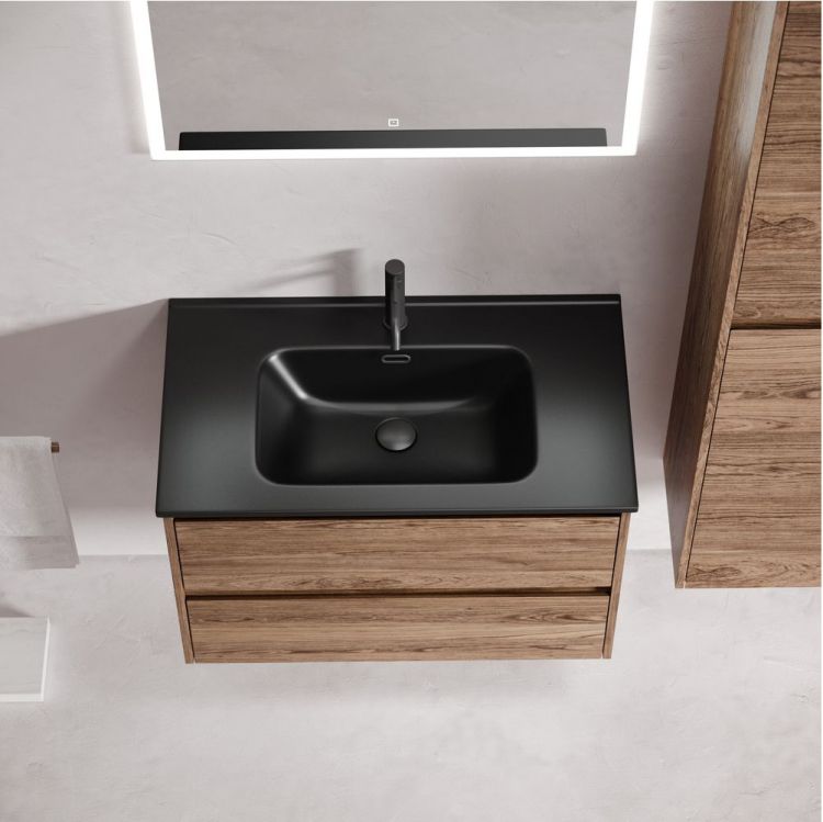 Тумба подвесная SANCOS под раковину Libra, дуб чарльстон 790х450х500 мм, LB80ECH