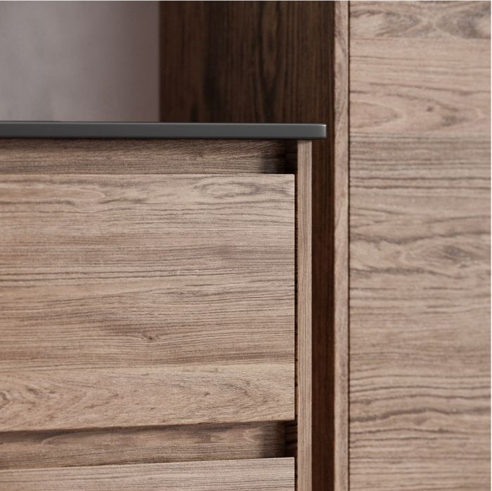 Тумба подвесная SANCOS под раковину Libra, дуб чарльстон 790х450х500 мм, LB80ECH