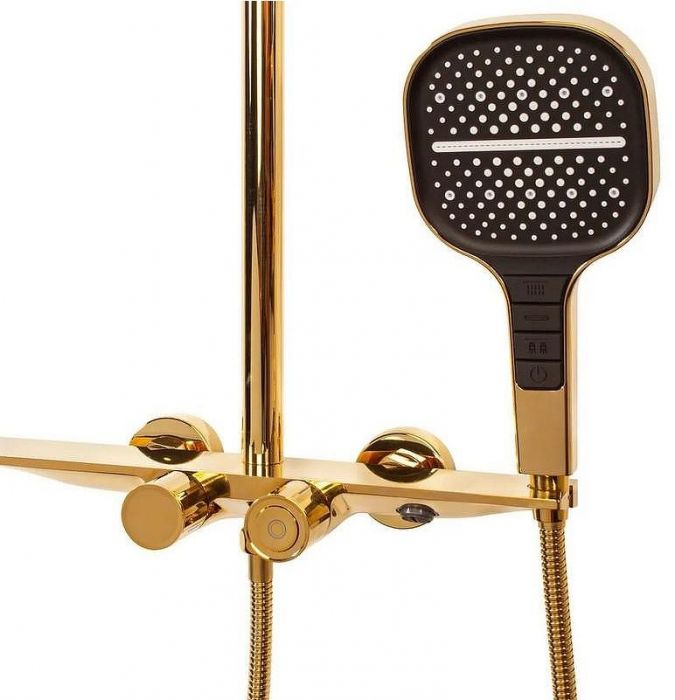 Душевая система Hansberge H5055GO с термостатом Золото