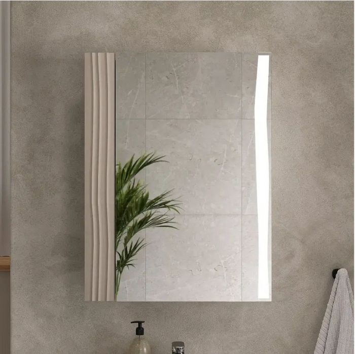 Зеркальный шкаф Volna Lotty 60 R szLOTTY60.R-13 с подсветкой цвет Латте Белый