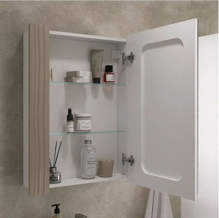 Зеркальный шкаф Volna Lotty 60 R szLOTTY60.R-13 с подсветкой цвет Латте Белый