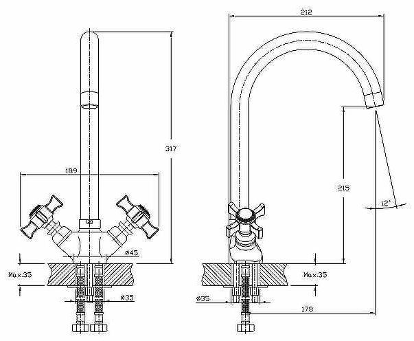 Смеситель для кухни Haiba HB4624 Хром