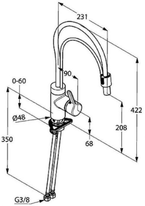 Смеситель для кухни Kludi Bingo Star 428590578 Хром