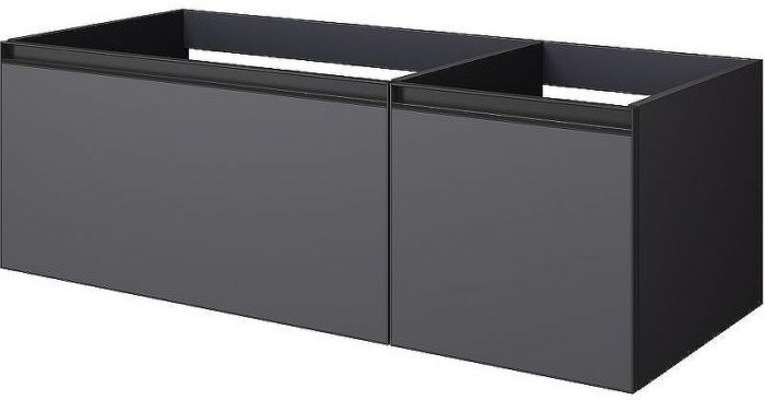 Тумба под раковину Boheme Armadi Art Quatro 2 120 790-M2-120-A-A подвесная Антрацит профиль Антрацит
