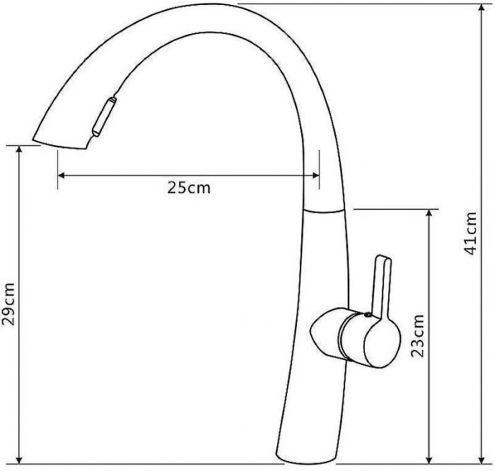 Смеситель для кухни Melodia della vita Perfetto MDV30207bk Черный