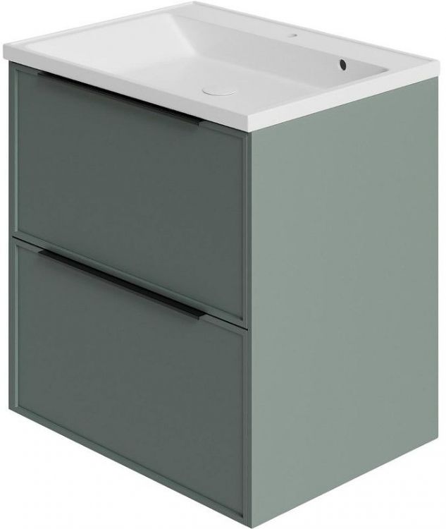 Тумба под раковину La Fenice Simpla Twin 100 FNC-01-SIM-G-100-2 подвесная Серо-зеленая