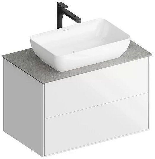 Тумба под раковину Kerama Marazzi Plaza Modern 80 PLB.M.80.2\WHT.V подвесная цвет Белый