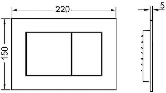 Комплект унитаза BelBagno Uno BB3105CHR/SC с инсталляцией Tece Now 9400414 с сиденьем Микролифт и Черной матовой клавишей смыва