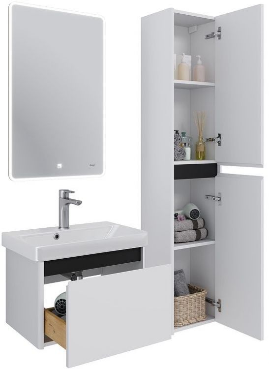 Тумба под раковину Dreja Luxury 55 99.2009 подвесная цвет Белый матовый